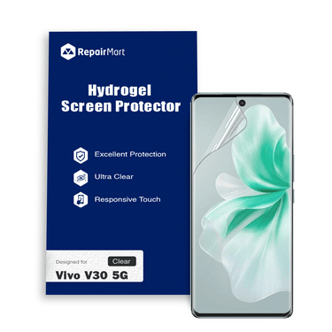 Vivo V30 5G Compatible Premium Hydrogel Screen Protector With Full Coverage Ultra HD
